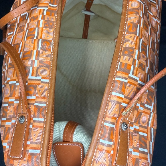 Salvatore Ferrgamo Orange Logo Purse - Picture 9 of 15